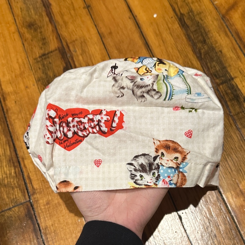 Vintage valentine themed scrub cap- Euro